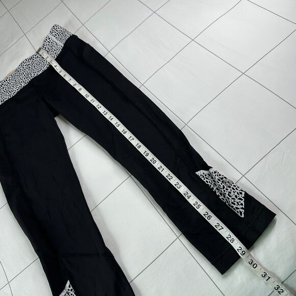 Lululemon Leggings Womens 6 Black Pace Rival Miss Mosaic Running Athletic Crop - Picture 11 of 11